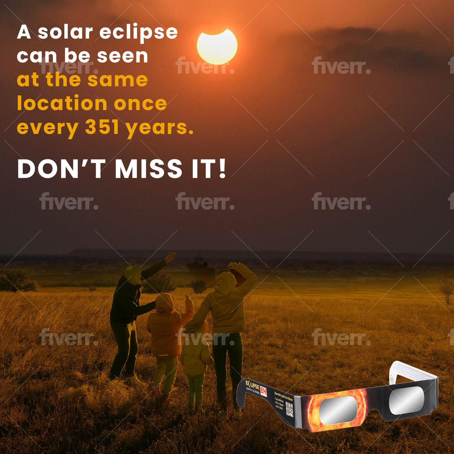 Solar Eclipse Safety Glasses (Single Pair) Blocks 100% of Harmful UV & IR Light for Safe Viewing, CE and ISO Certified, Made in the USA